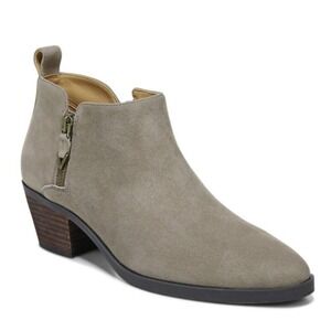 Vionic Size 10 Boots Cecily Waterproof Suede Ankle Bootie Stone Grey Women's